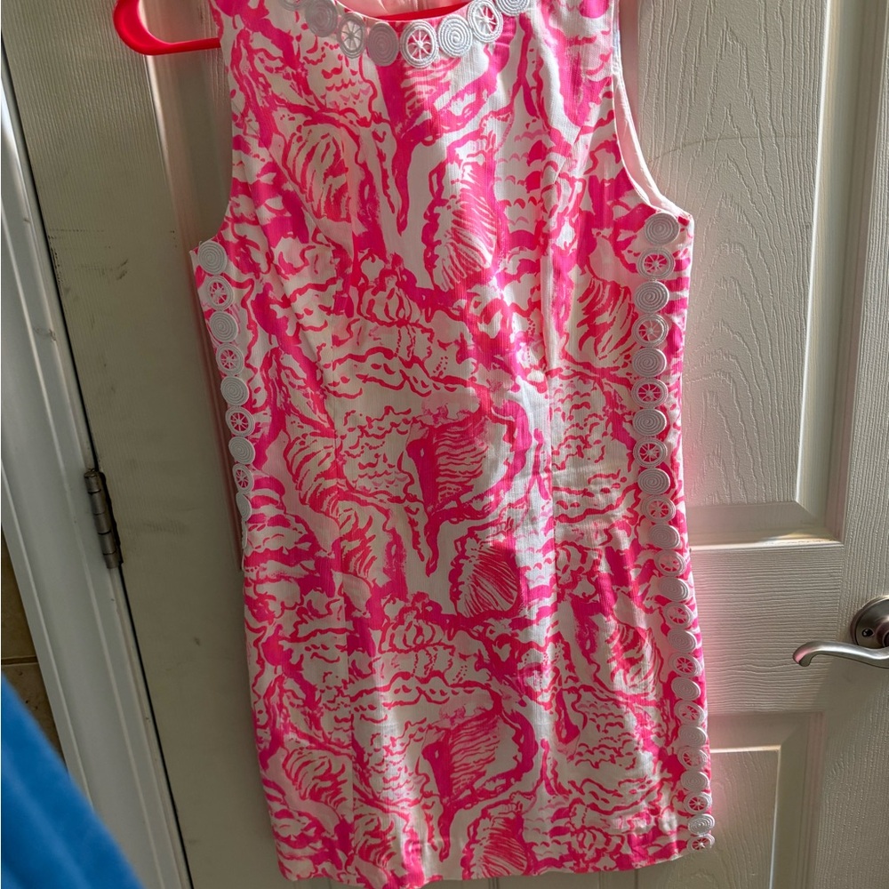 Lilly Pulitzer Pink and White Sleeveless Dress